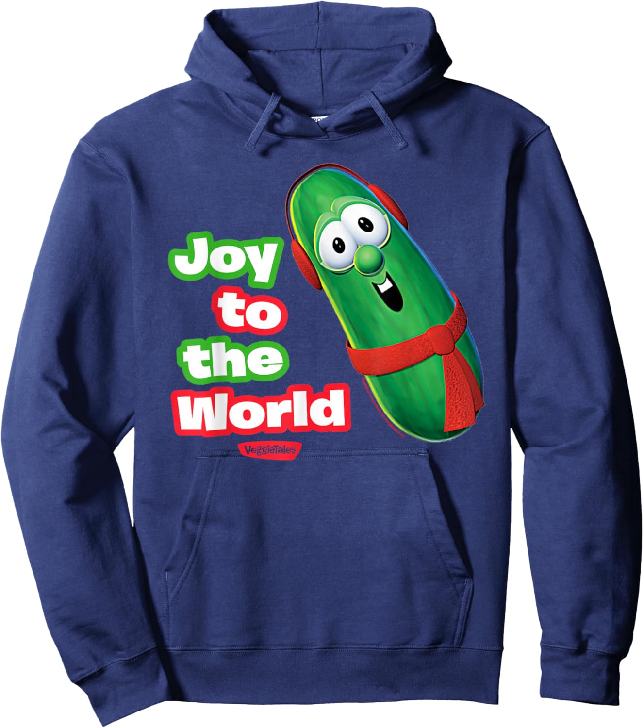 VeggieTales Joy to The World Larry The Cucumber Hoodie - Hoodie | Navy