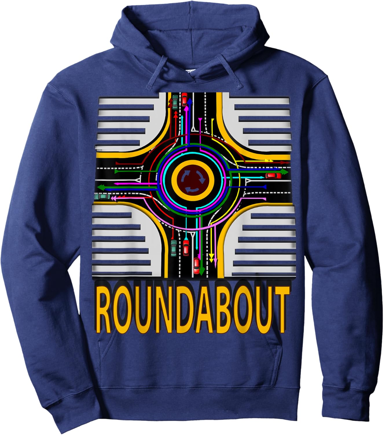 Roundabout traffic direction Hoodie - Hoodie | Navy