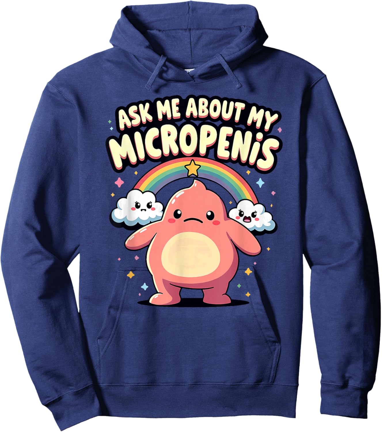 Adult Joke Ask Me About My Micropenis Hoodie - Hoodie | Navy