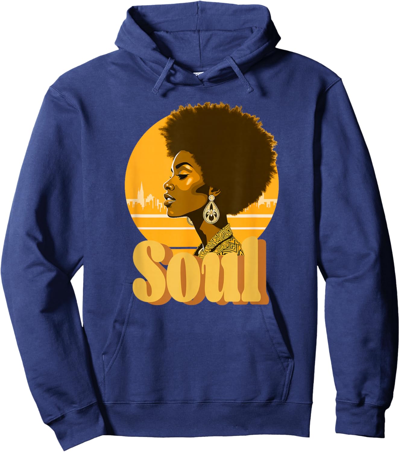I Love 70's 80's Funk Soul Music Hoodie - Hoodie | Navy