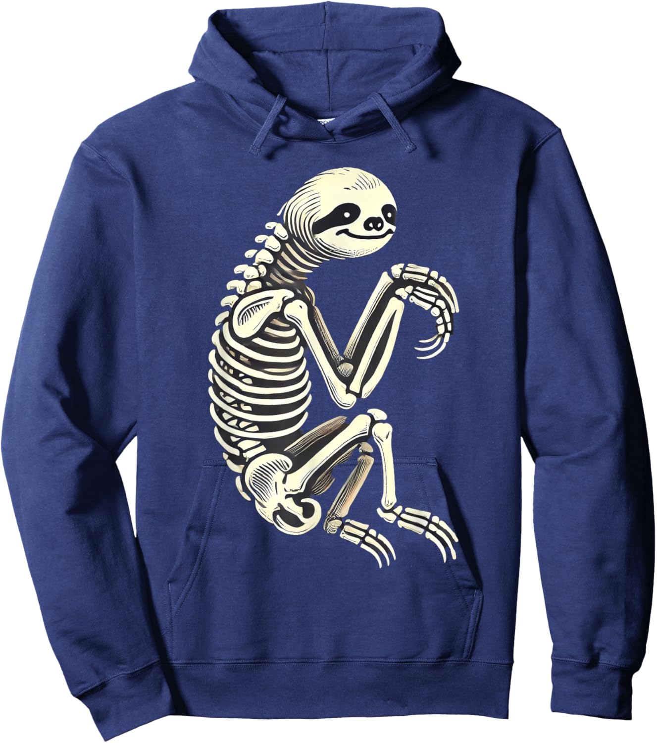 Sloth Skeleton Halloween Hoodie - Hoodie | Navy
