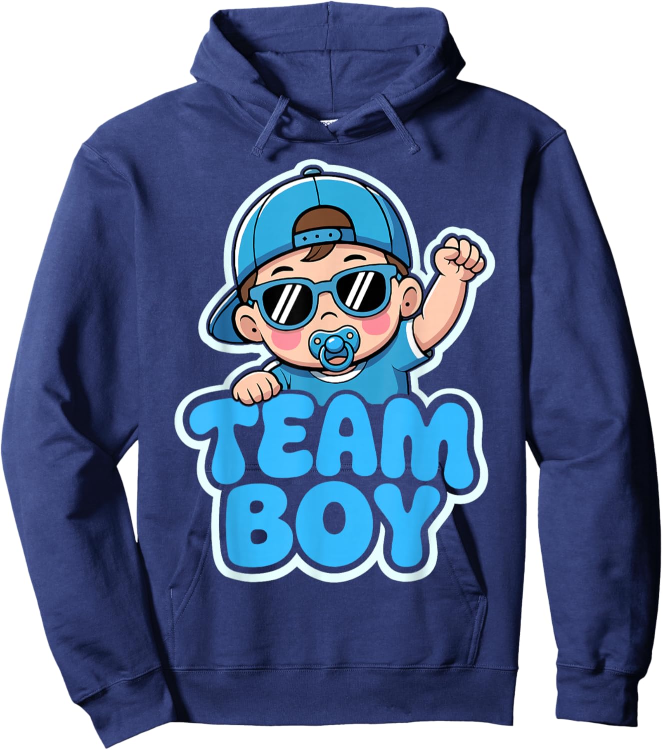 Gender Reveal Party Team Boy Cute Announcement Hoodie - Hoodie | Navy