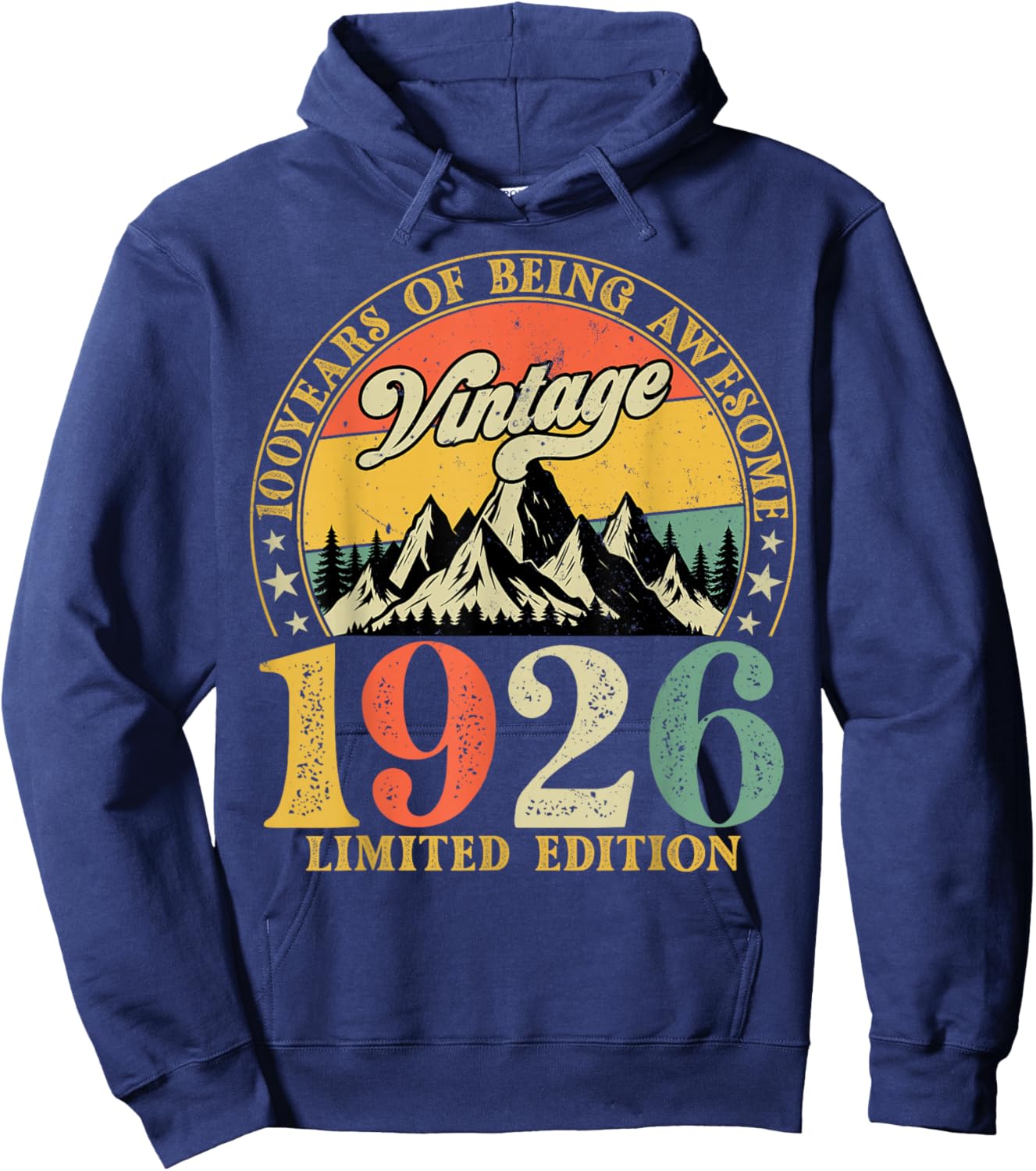 100th Birthday 1926 100 Years Old Birthday Hoodie - Hoodie | Navy