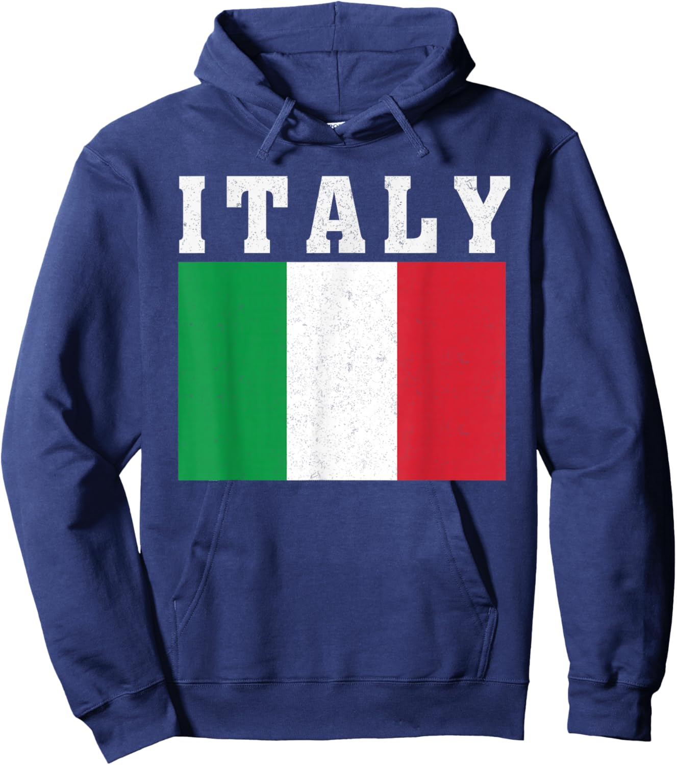 Italy Flag Patriotic National Roots Souvenir Hoodie - Hoodie | Navy