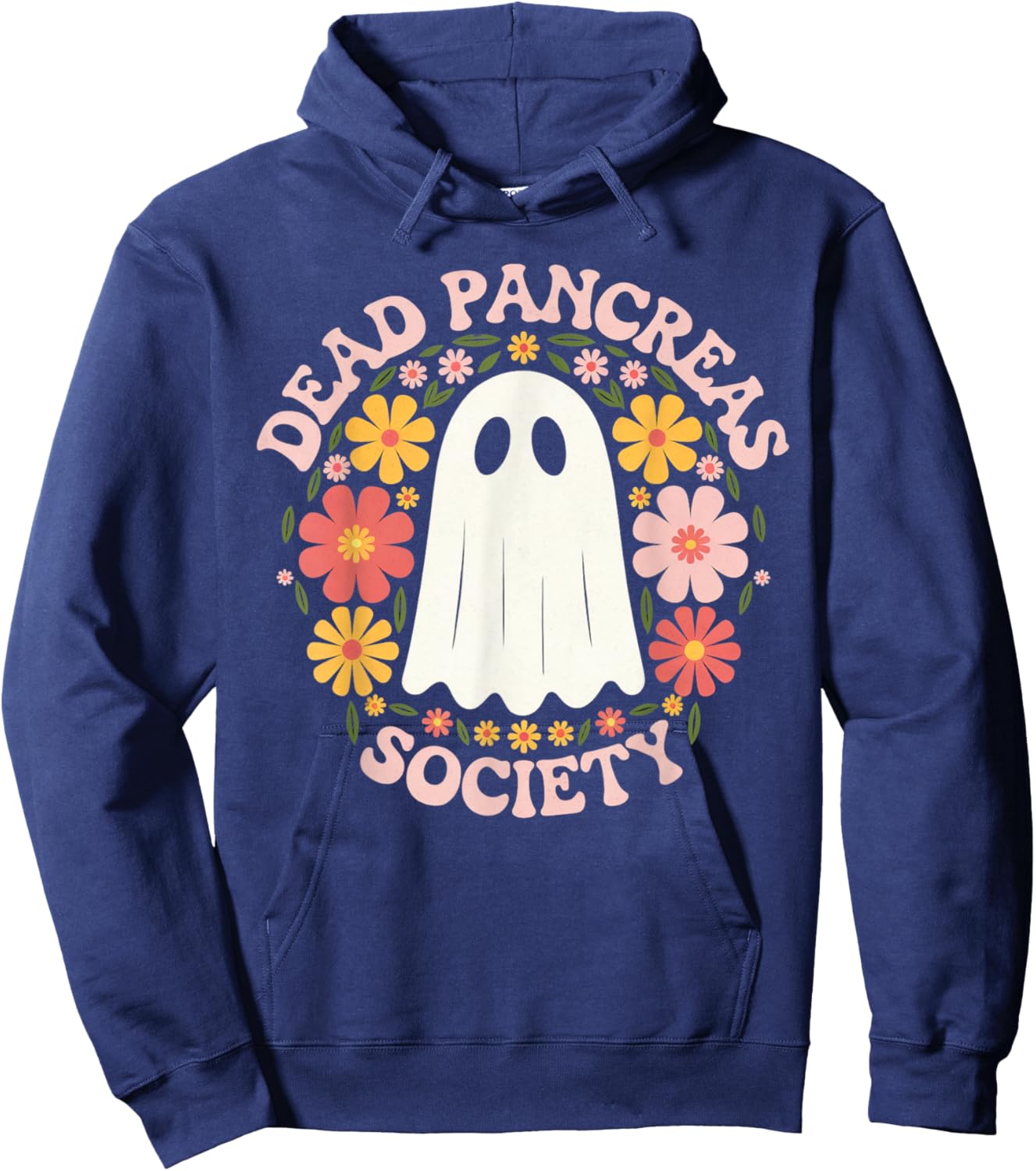 Dead Pancreas Society Ghost Diabetes Awareness Hoodie - Hoodie | Navy