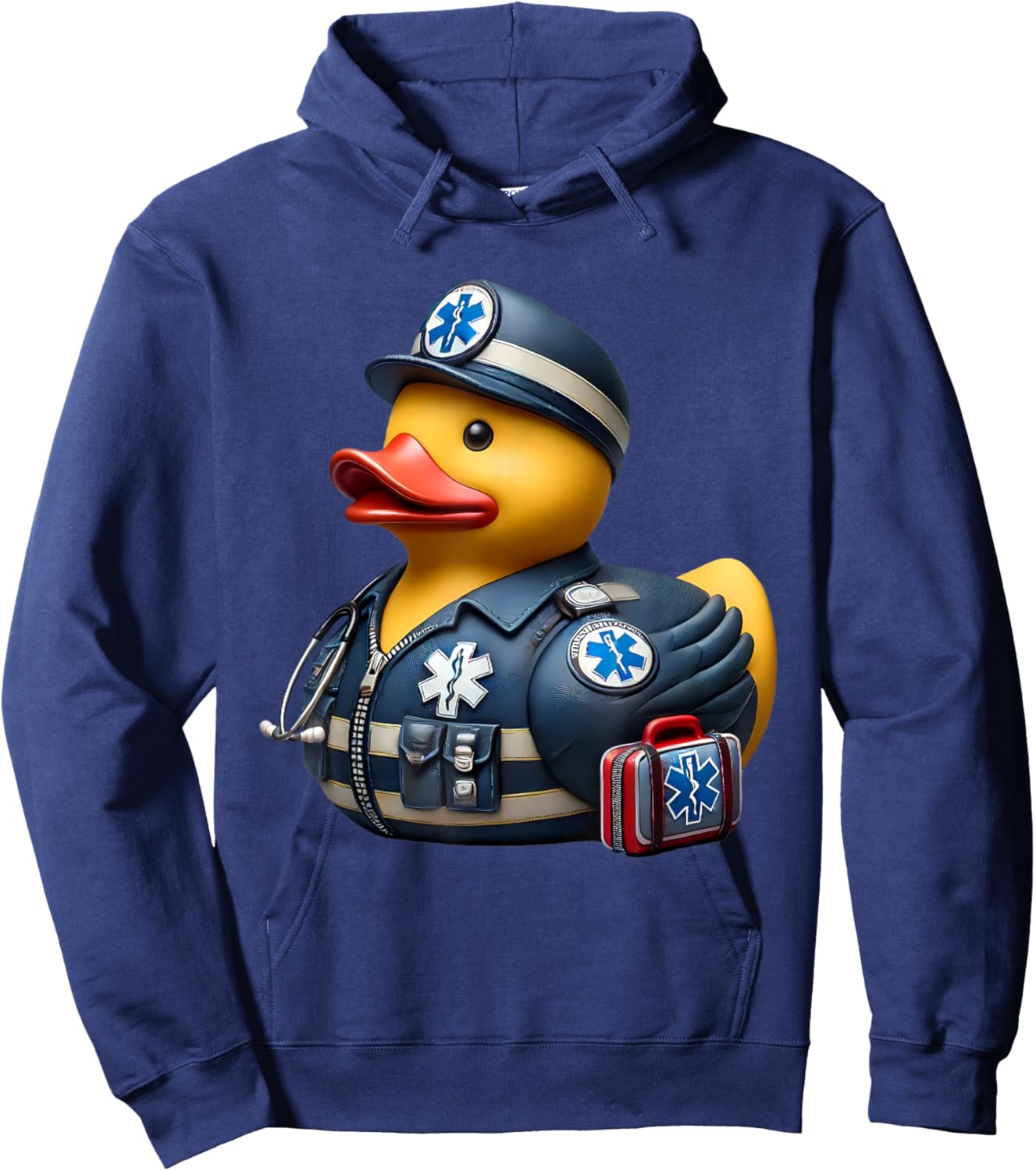 EMT Rubber Duck Paramedic Ducky Duckie Hoodie - Hoodie | Navy