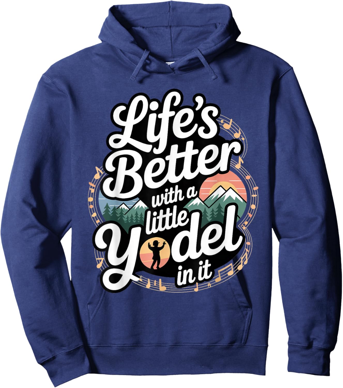 Yodel Alpine Harmony Music Performance Singer Hoodie - Hoodie | Navy