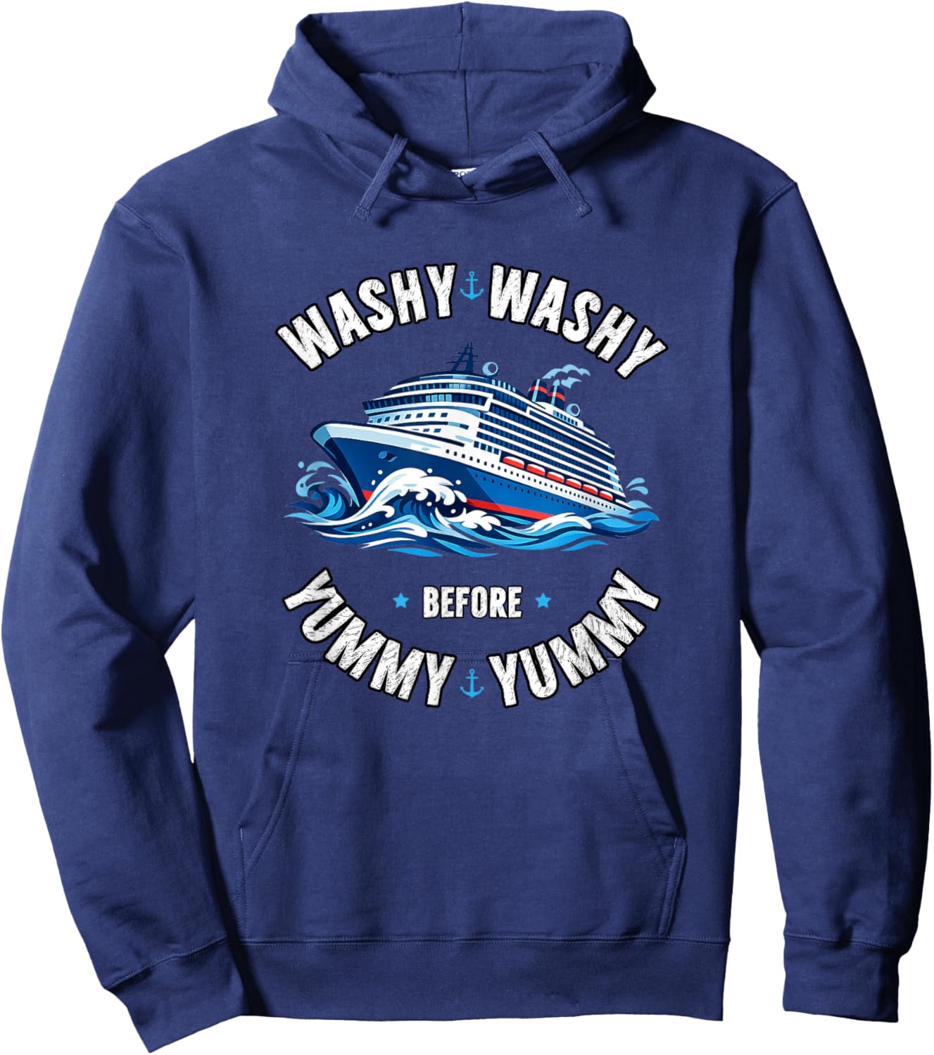 Washy Before Yummy Funny Wind Jammer Cruise Hoodie - Hoodie | Navy
