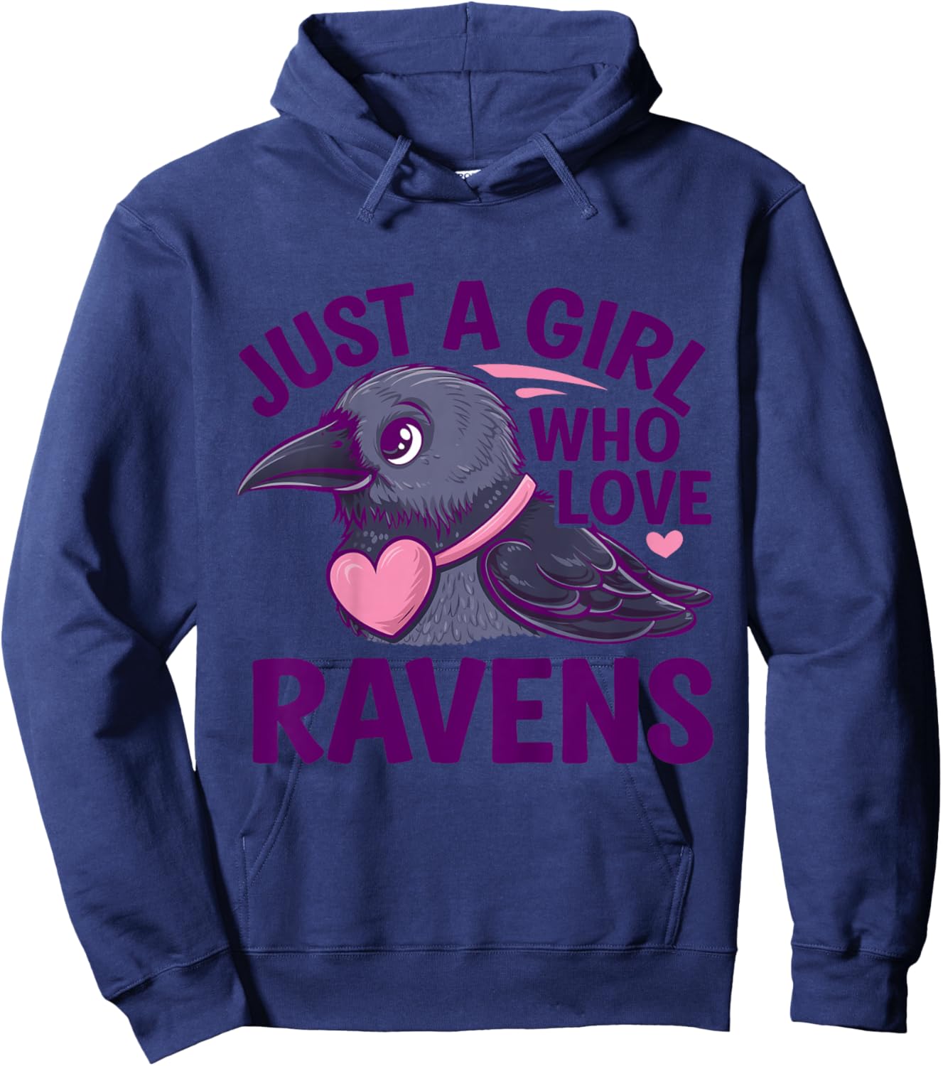 Kids Girl Raven Kids Hoodie - Hoodie | Navy