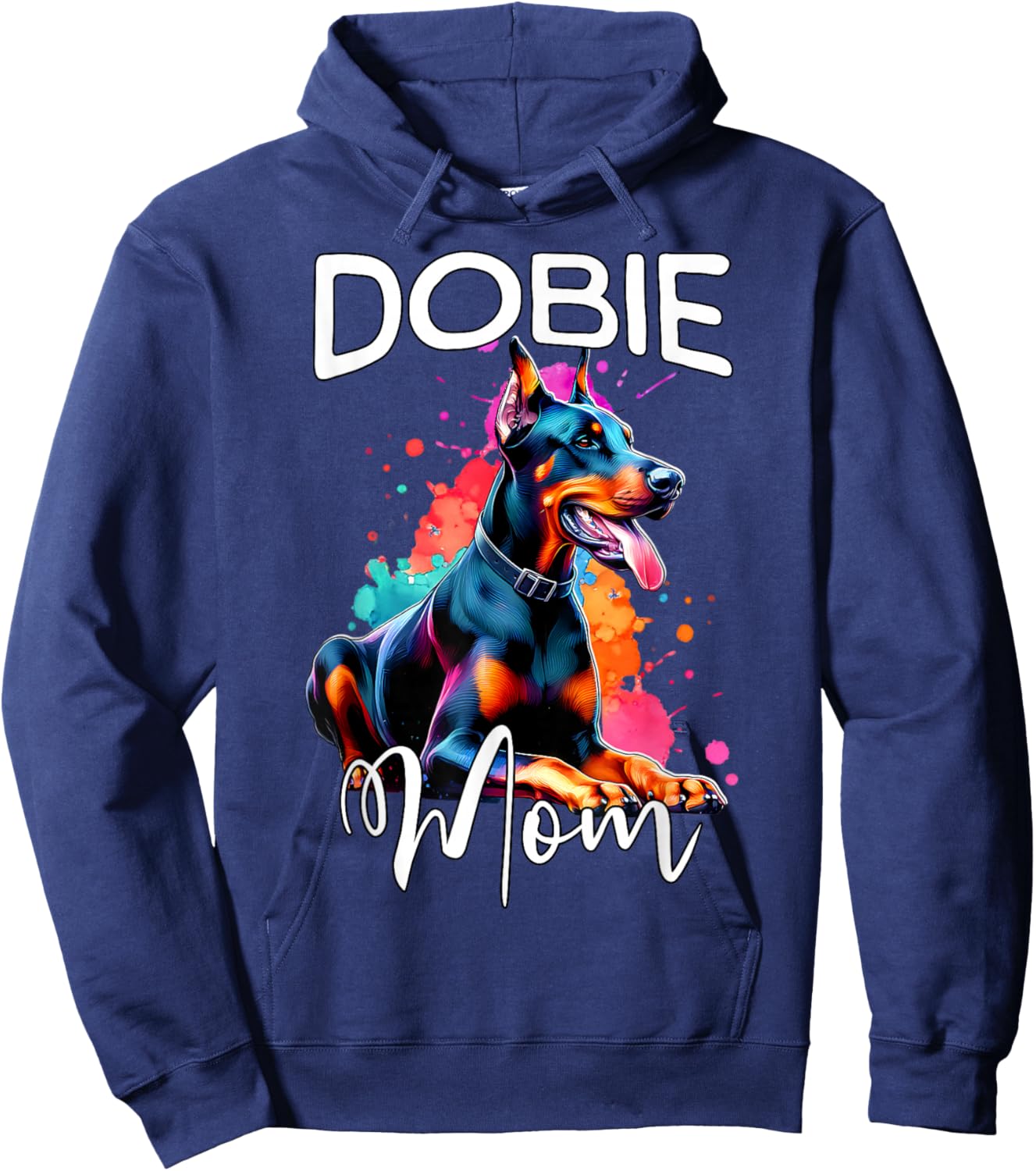 Doberman Mom Dobie Mom Doberman Hoodie - Hoodie | Navy