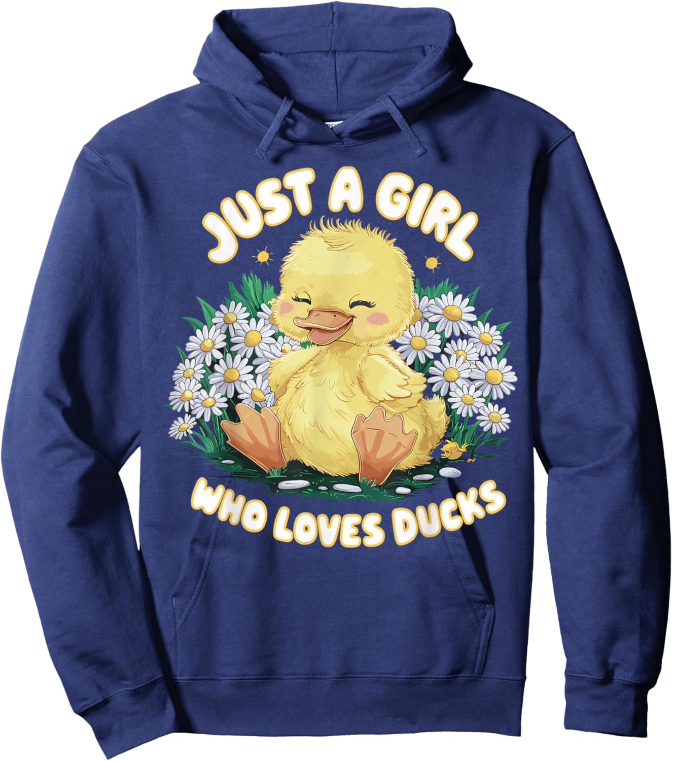 Just a Girl Who Loves Ducks Cute Duck Hoodie - Hoodie | Navy