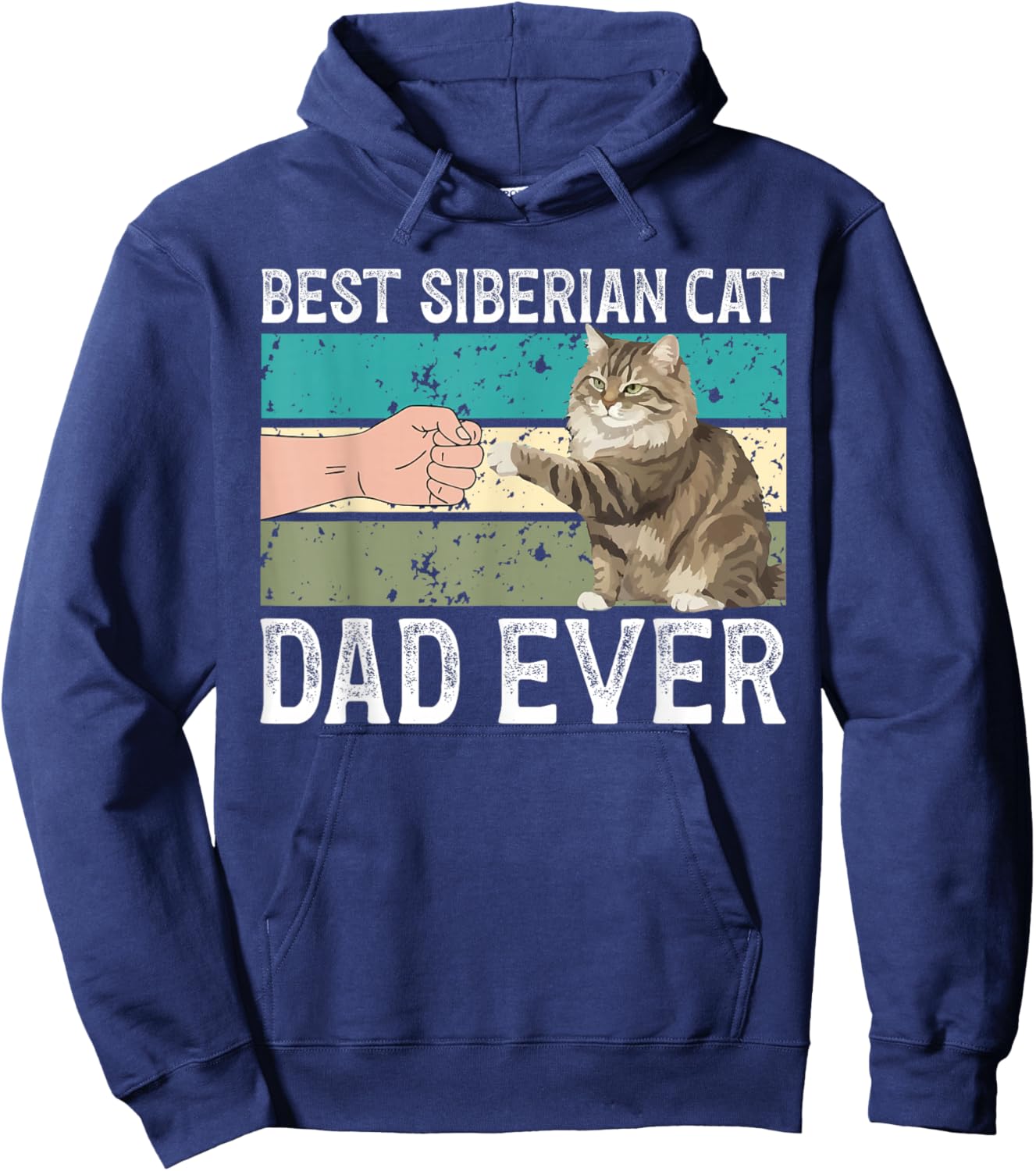 Best Siberian Cat Dad Ever Siberian Cat Owner Hoodie - Hoodie | Navy