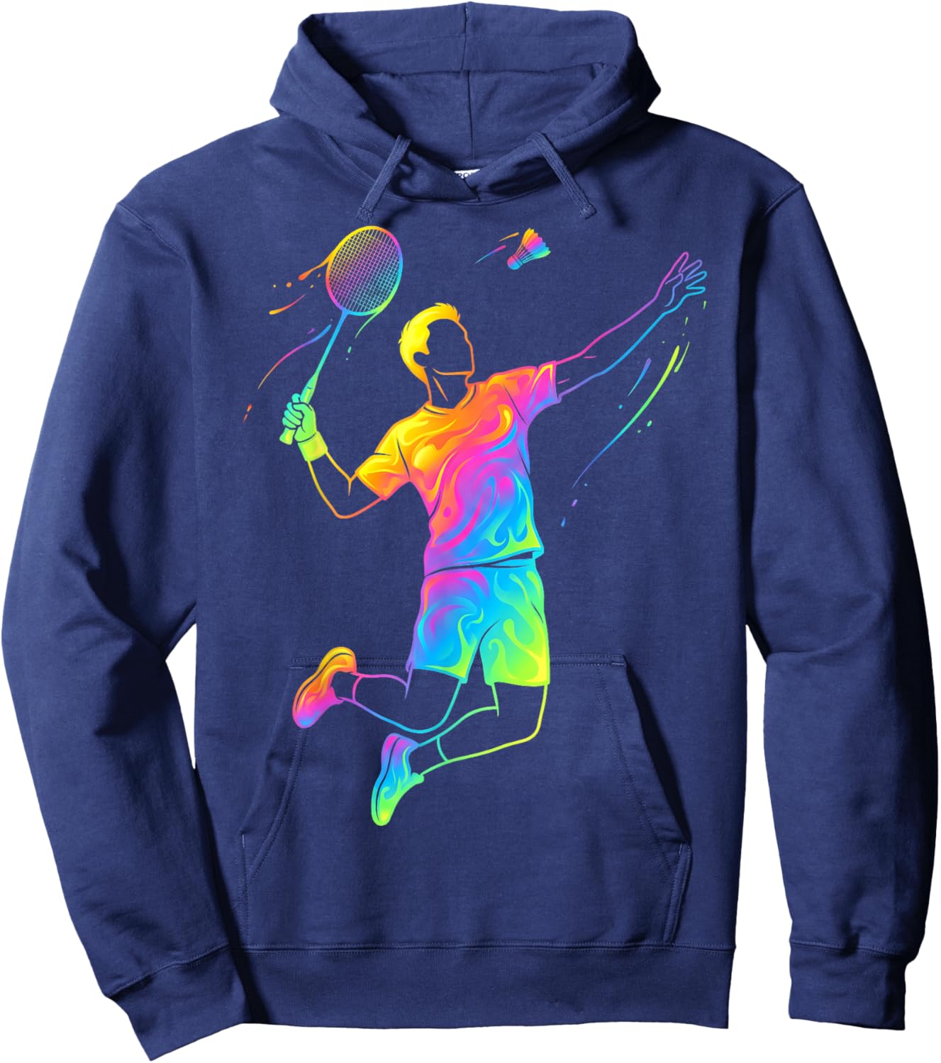 Badminton Player Man Child and Boy Hoodie - Hoodie | Navy