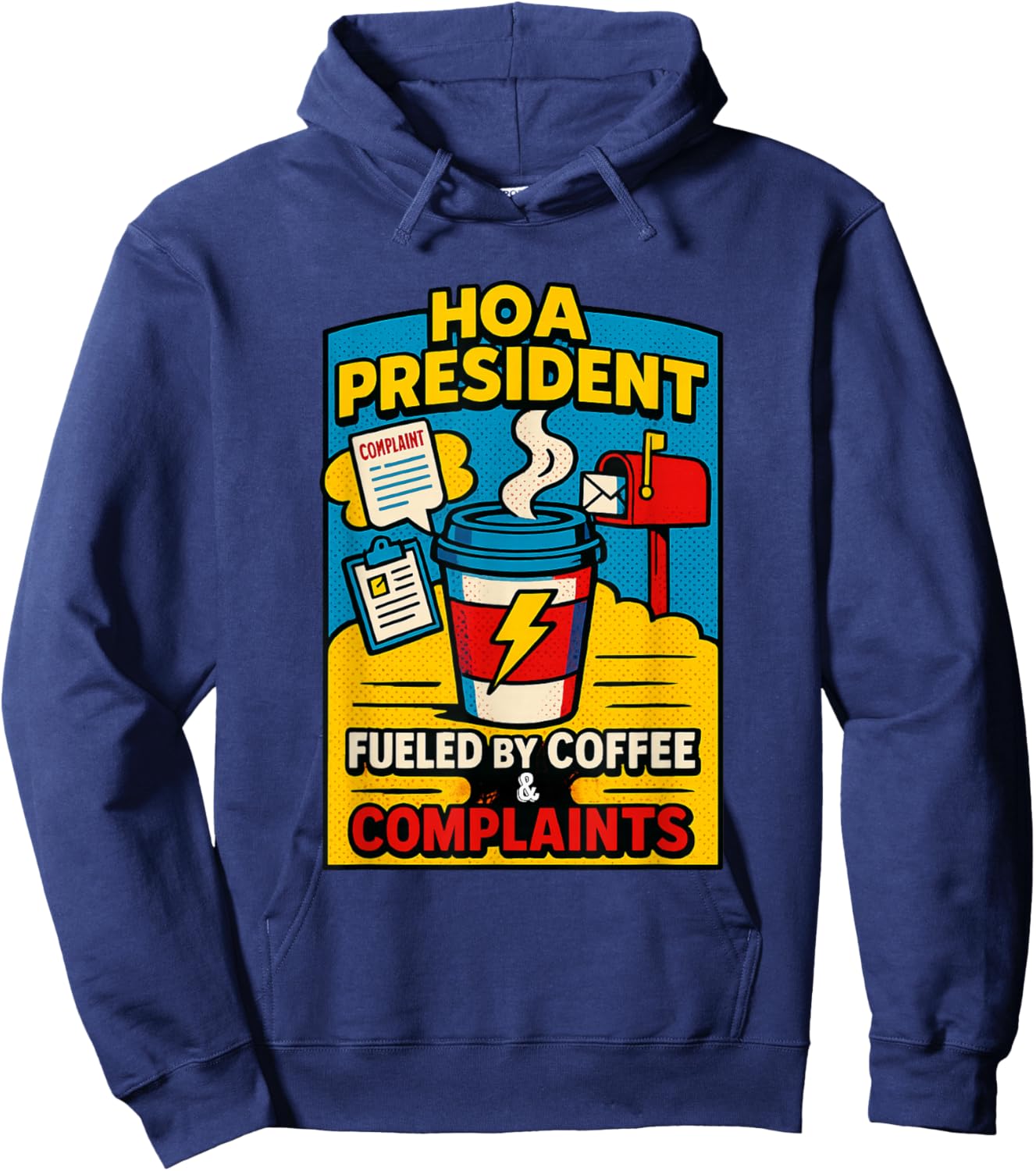 HOA POA President Gift Tumbler Design Funny Hoodie - Hoodie | Navy