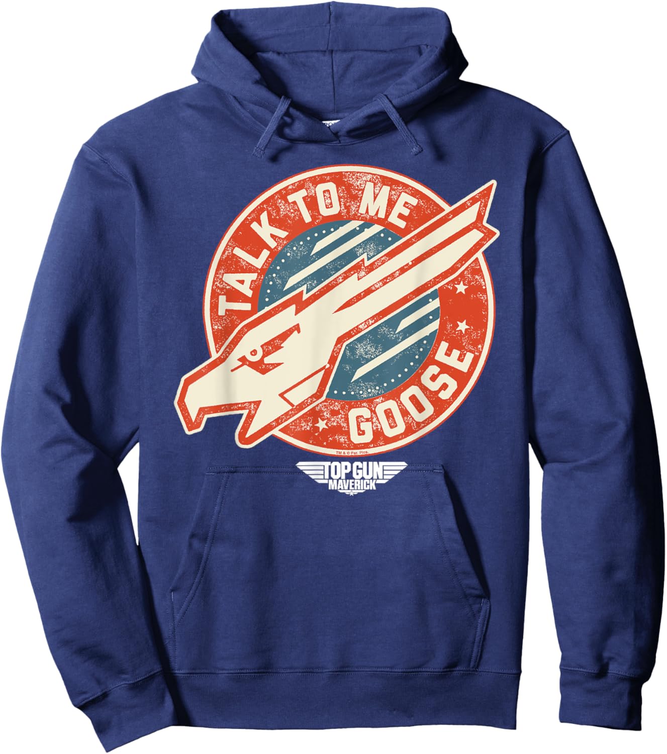 Top Gun Maverick Talk To Me Goose Eagle Head Hoodie - Hoodie | Navy