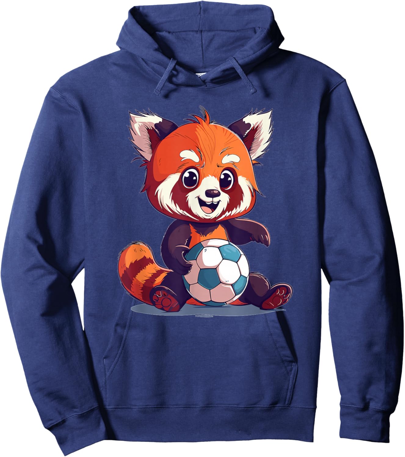 Cute Red Panda Soccer Hoodie - Hoodie | Navy