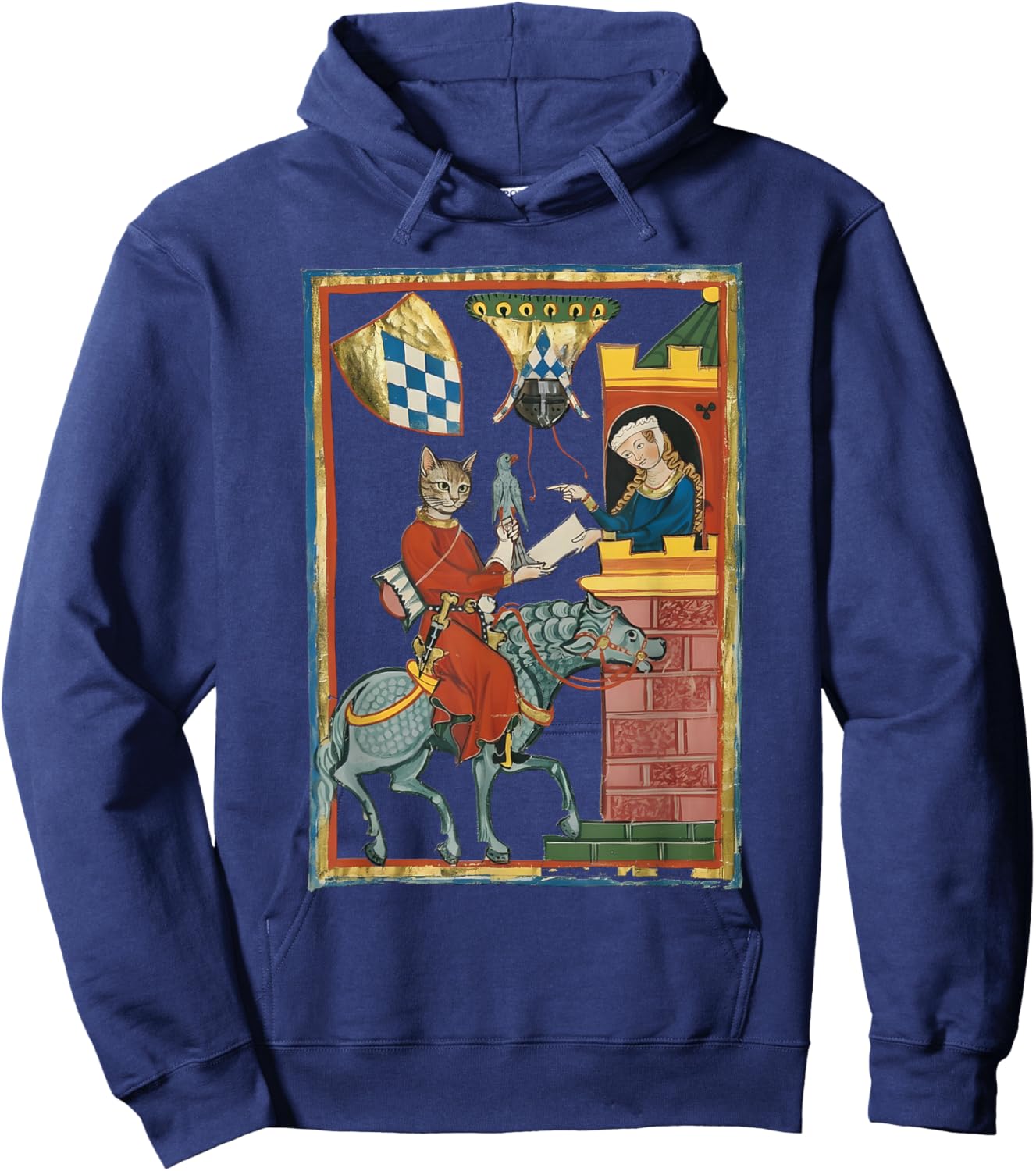 Weird Ugly Medieval Cats Hoodie - Hoodie | Navy
