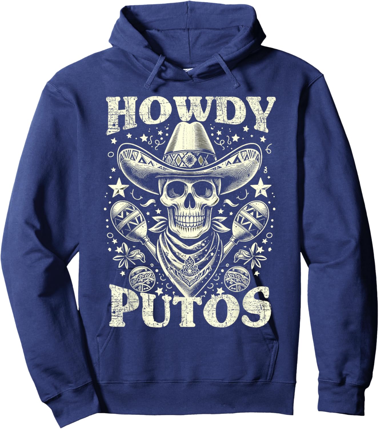 Howdy Putos Funny Retro Vintage Hoodie - Hoodie | Navy