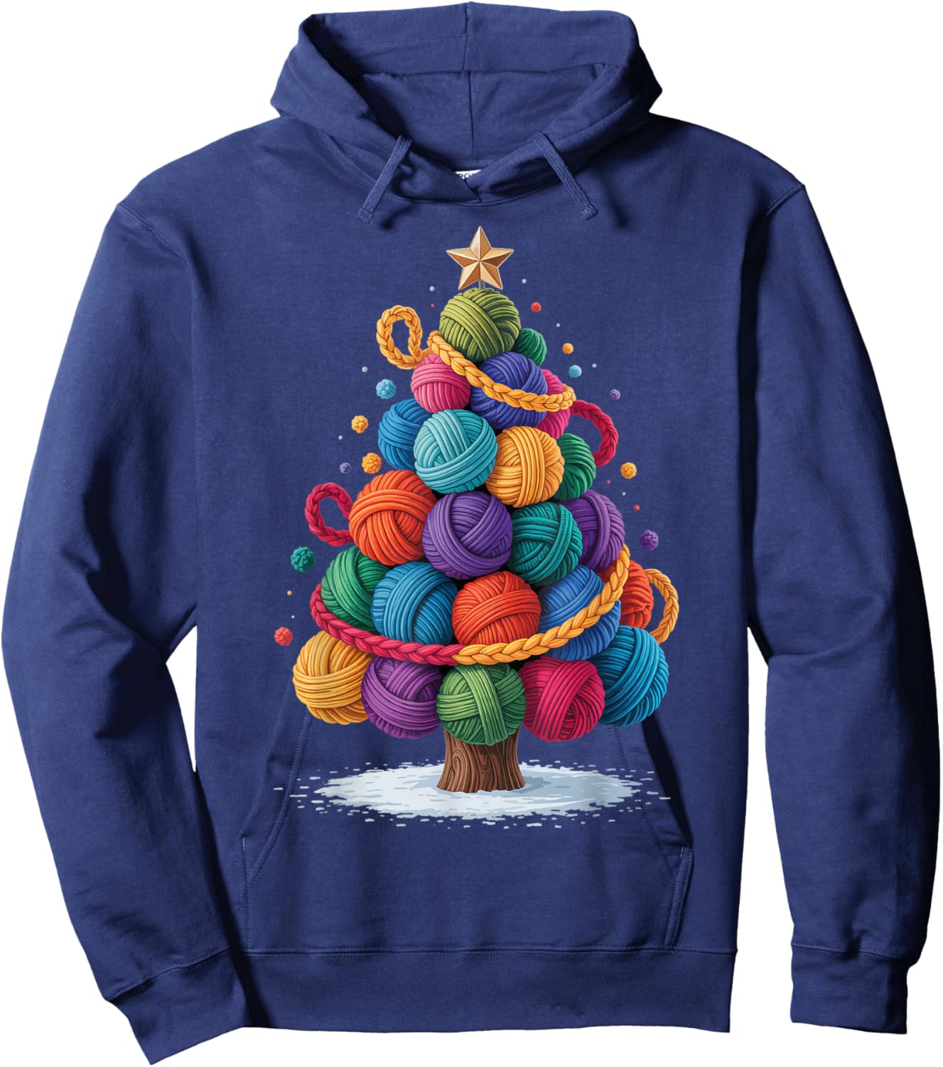 Yarn Christmas Tree Hoodie - Hoodie | Navy