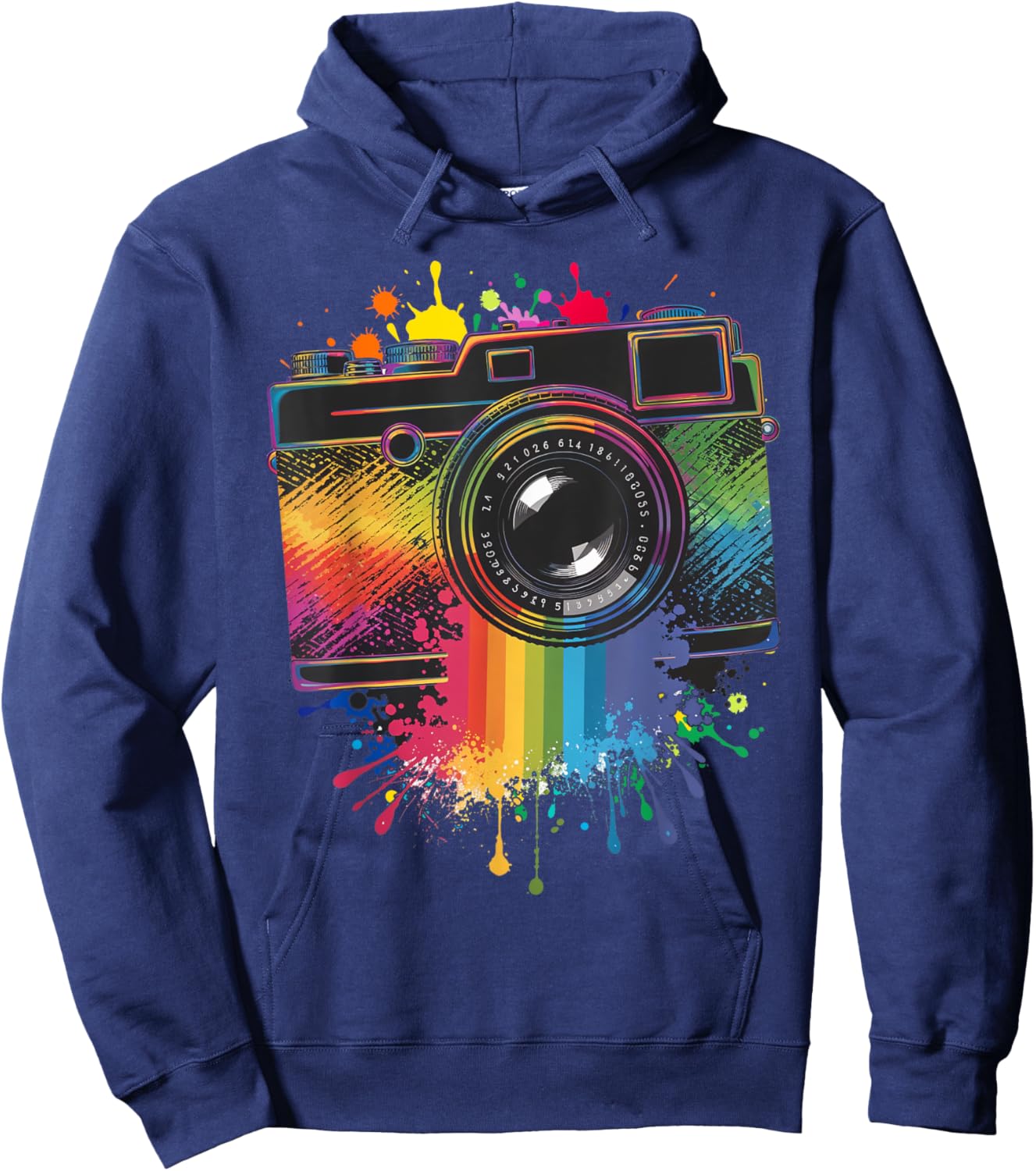 Photography Art Camera Rainbow Photographer Hoodie - Hoodie | Navy