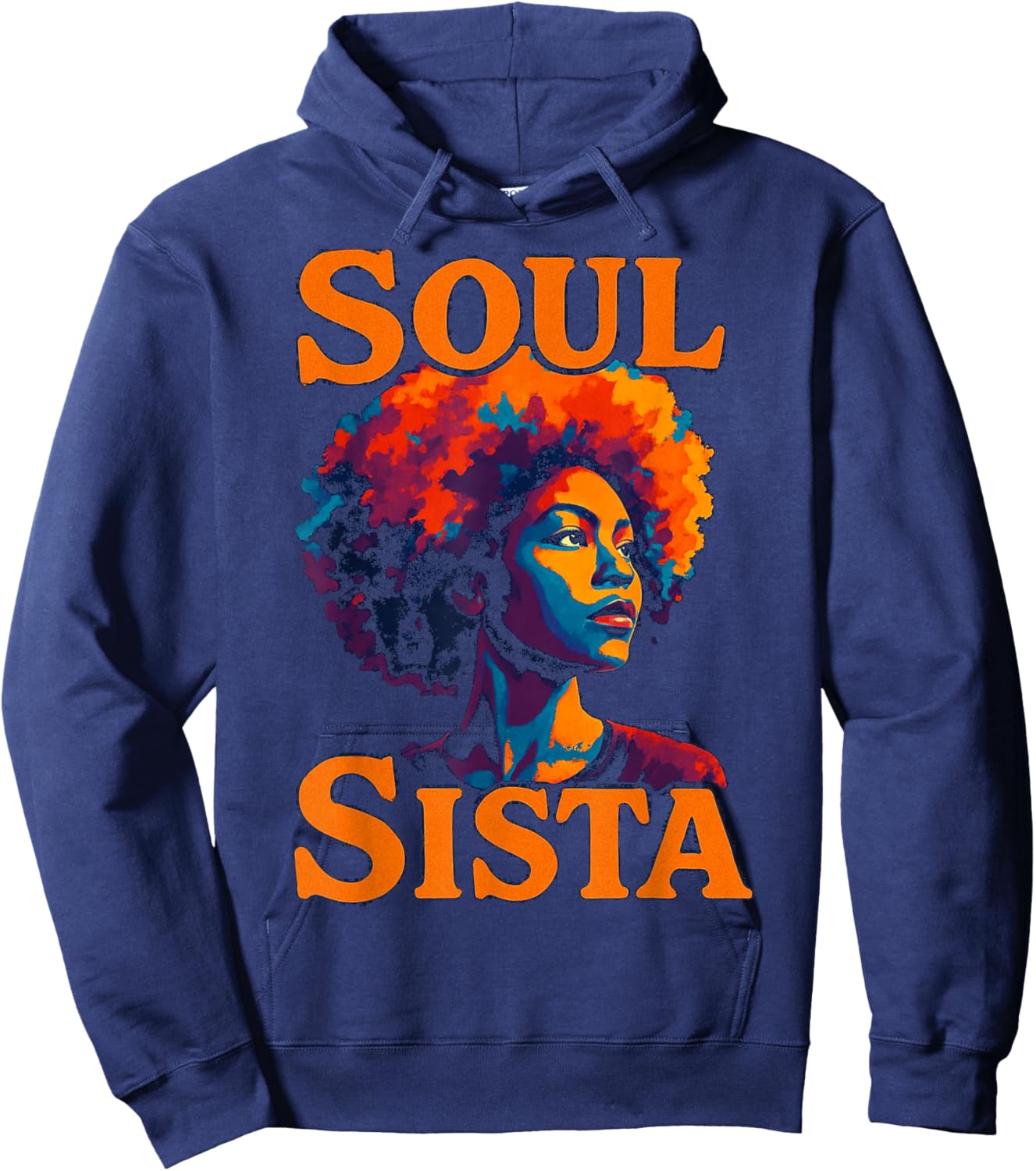 Soul Sista Vintage Pop Art Illustration Hoodie - Hoodie | Navy