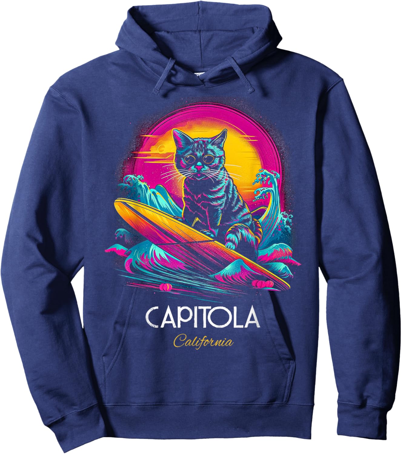 Capitola California Hoodie - Hoodie | Navy