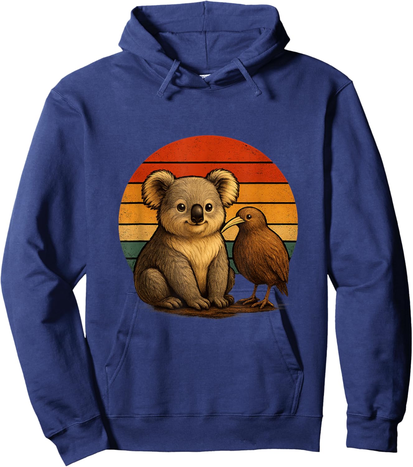 Amis des Animaux rétro Koala Kiwi Hoodie - Hoodie | Navy