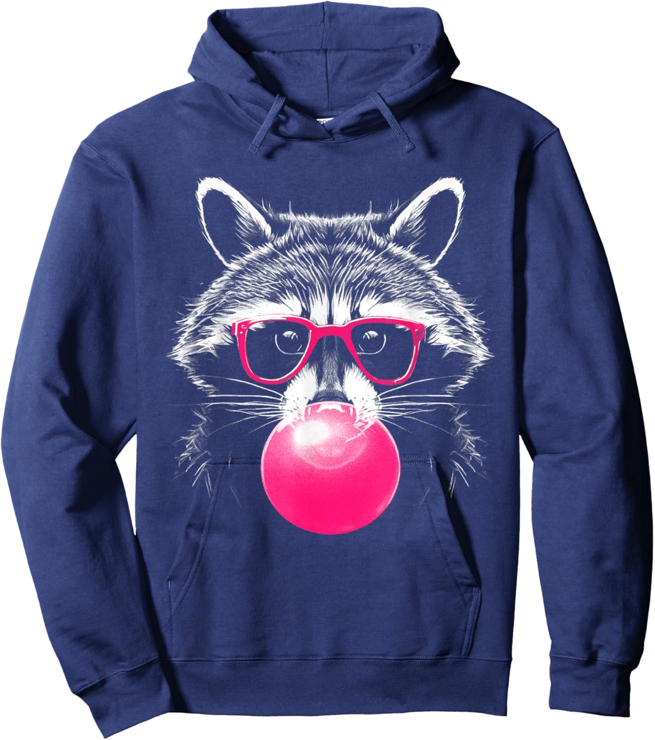 Raccoon Bubblegum Hoodie - Hoodie | Navy