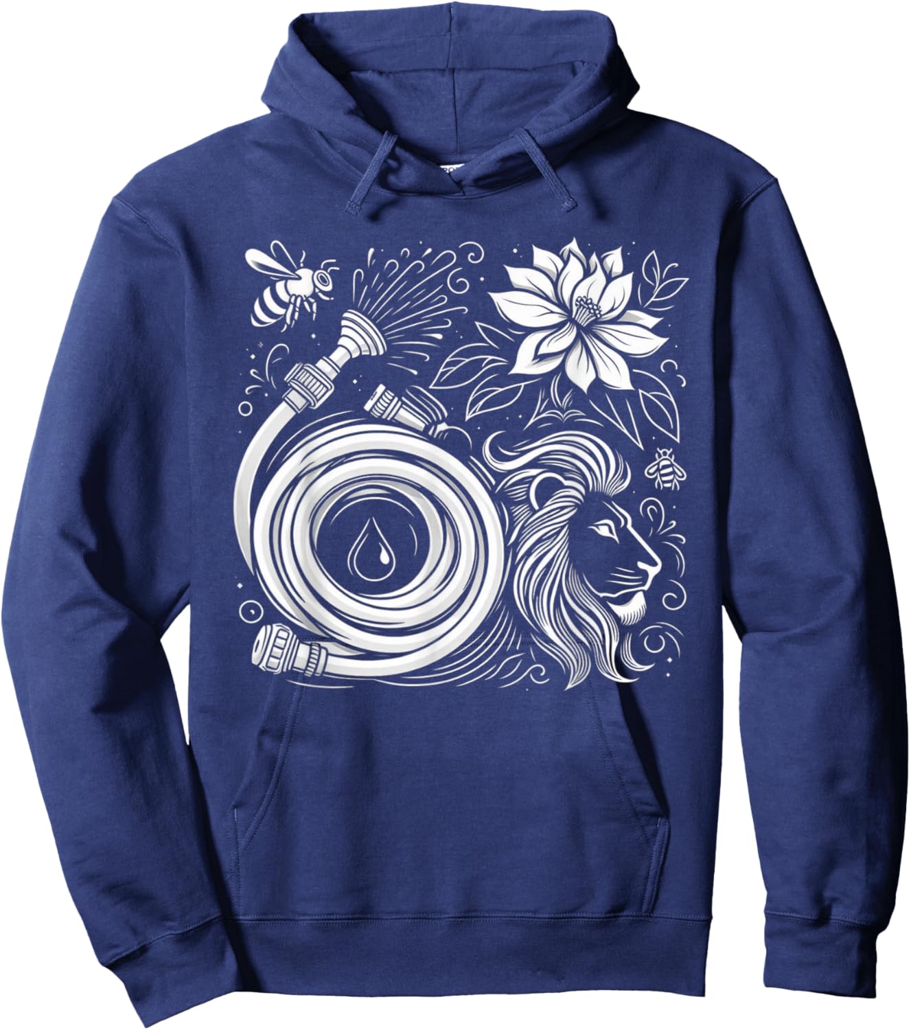 Funny Hose Bee Lion Hoodie - Hoodie | Navy