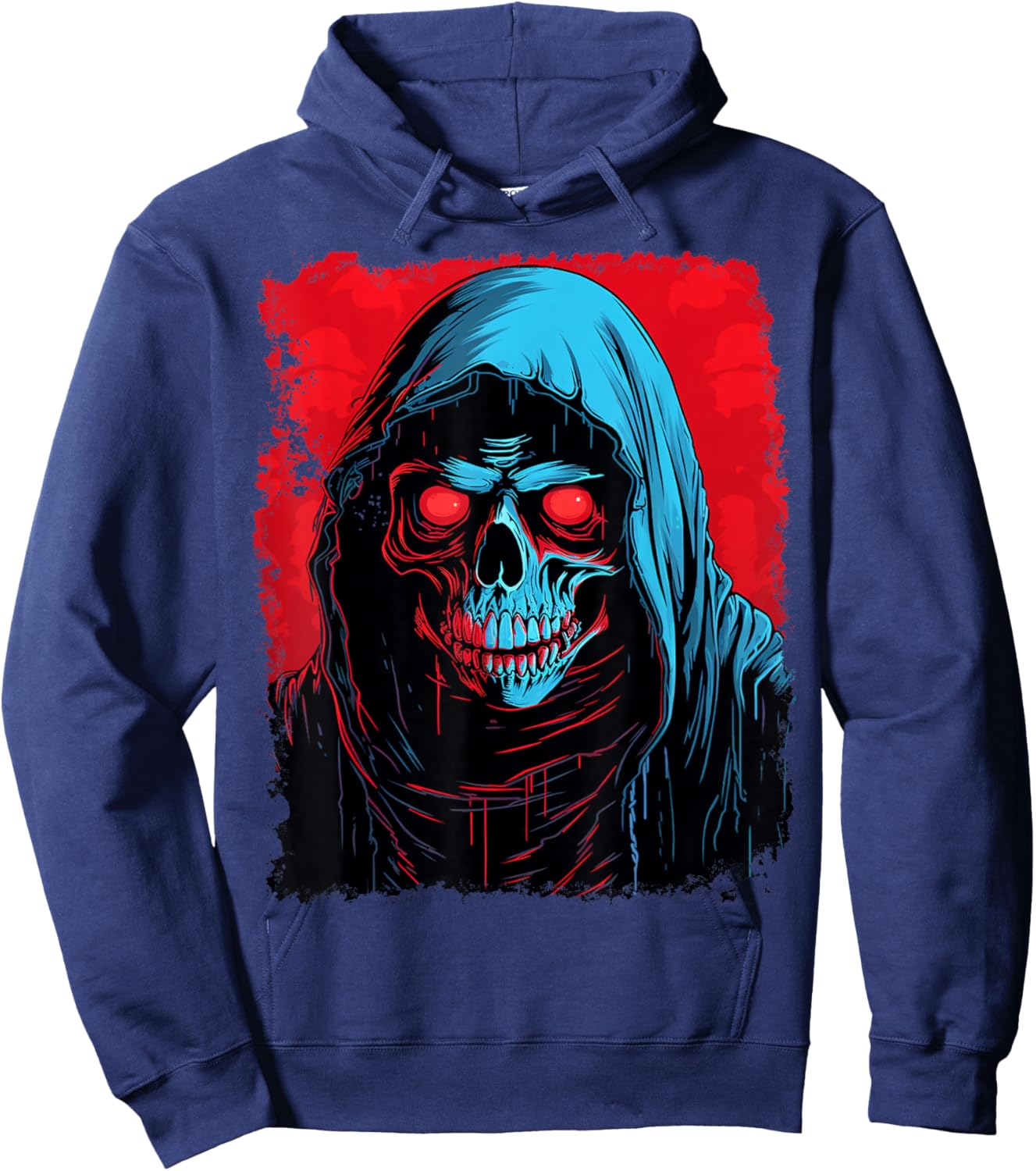Pop Art Grim Reaper Death Hoodie - Hoodie | Navy