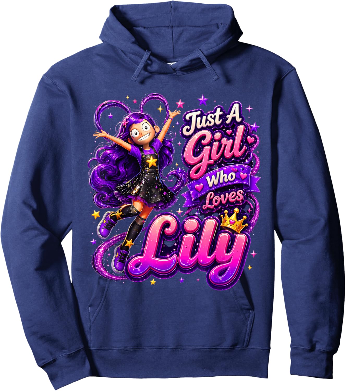 Just A Girl Who Loves Lily Hoodie - Hoodie | Navy