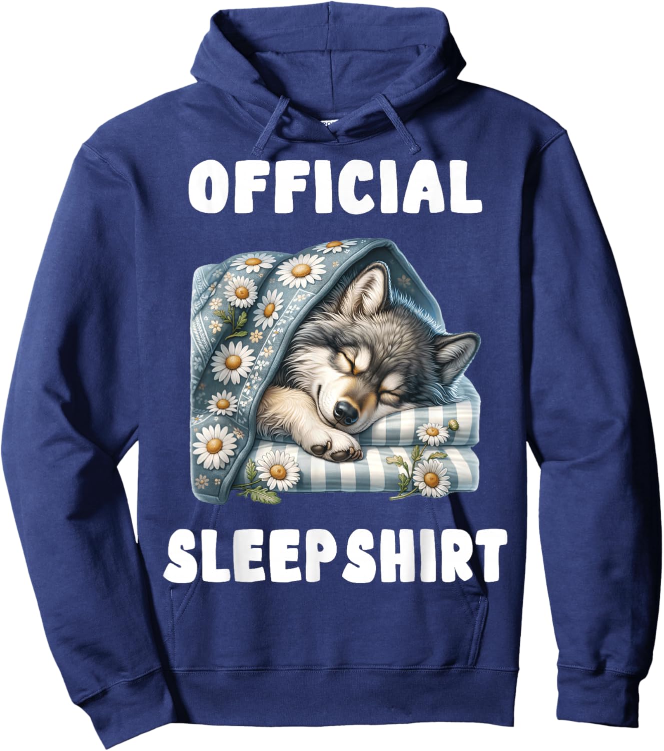 Wolf - Official Sleepshirt Pajamas Nightgown Hoodie - Hoodie | Navy