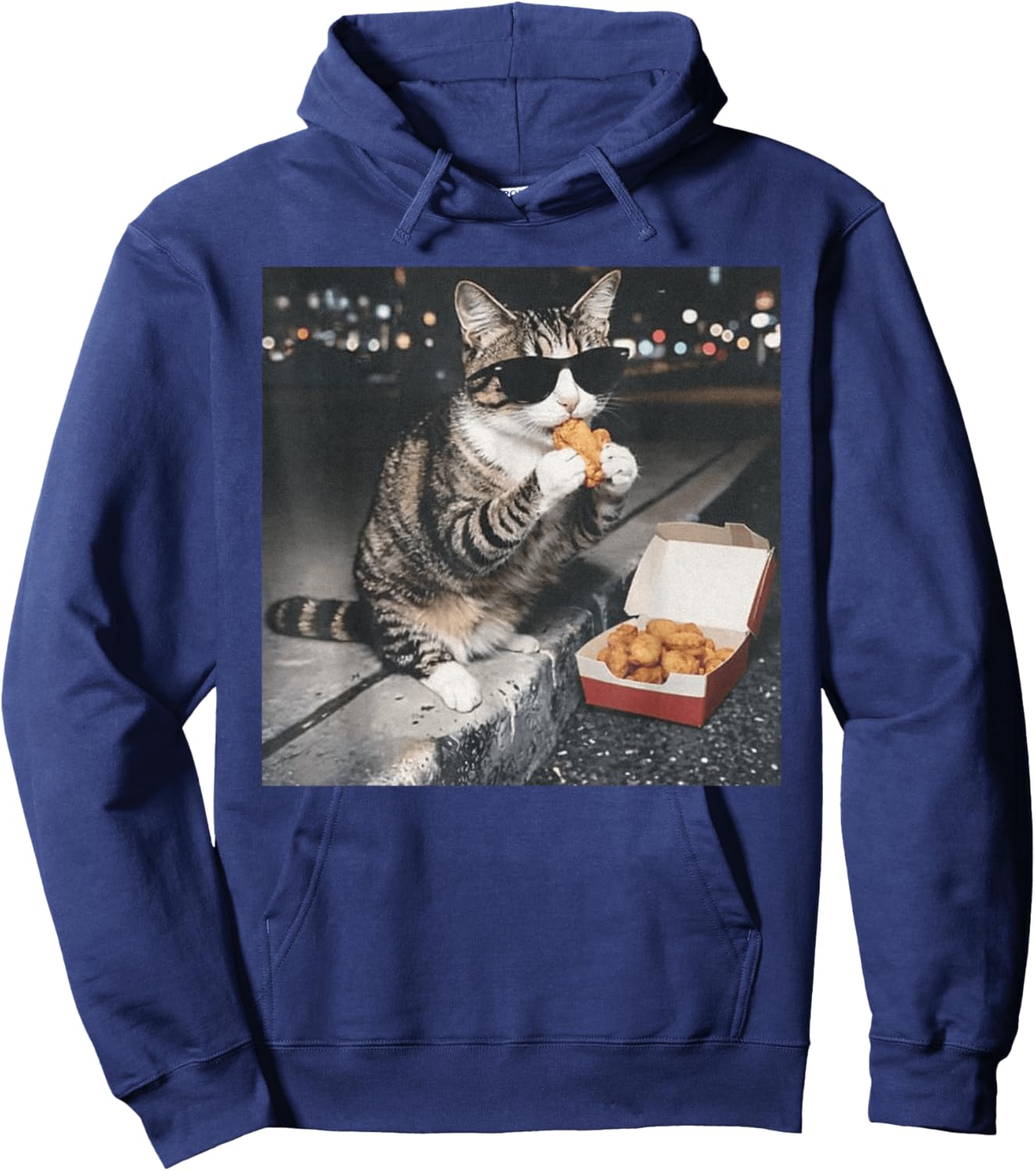 Cat Chicken Nugget Hoodie - Hoodie | Navy
