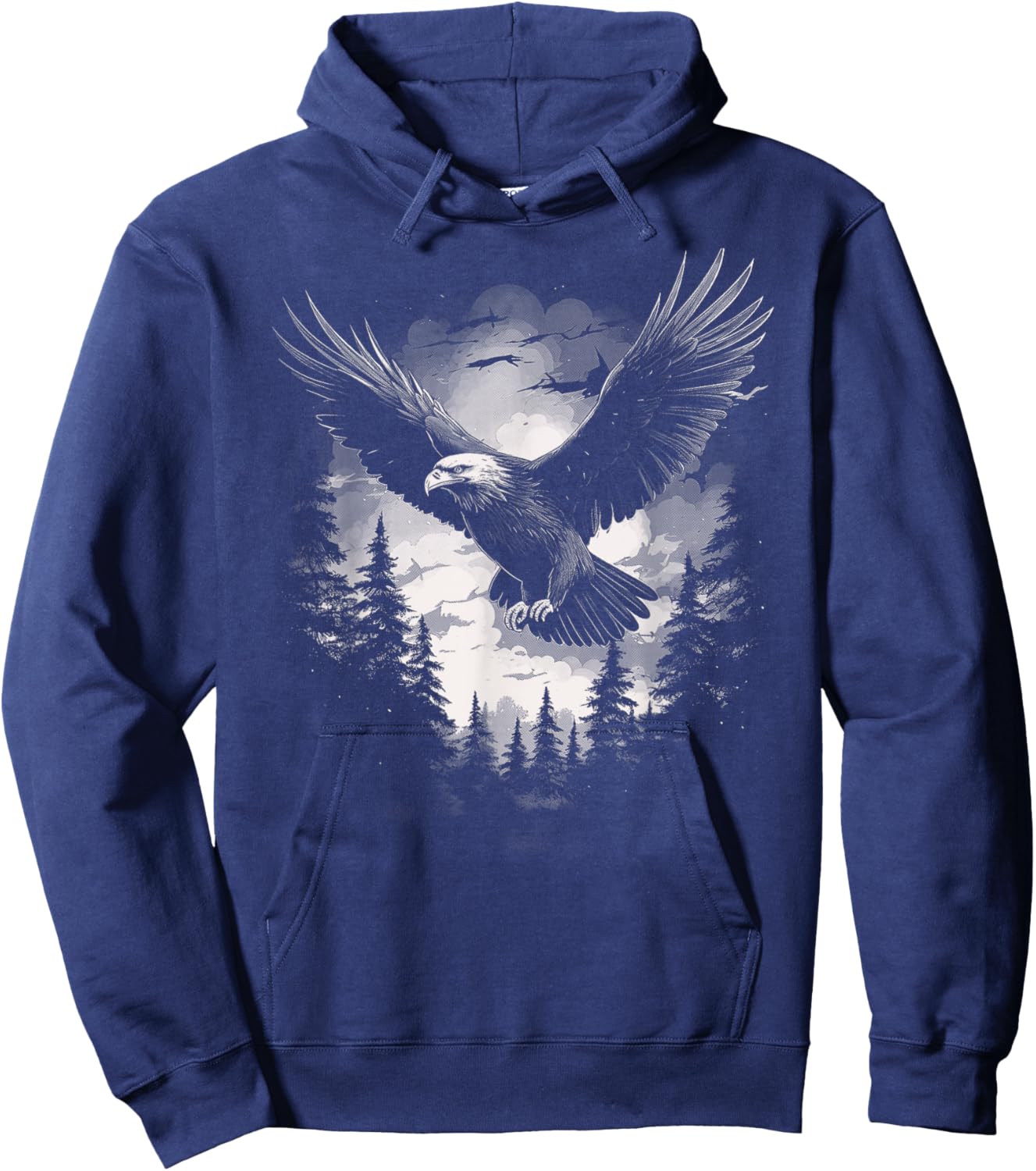 Eagle Forest Animal Wildlife Hoodie - Hoodie | Navy