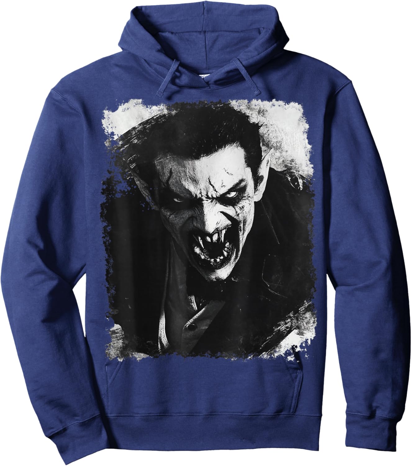 Retro Fashion Vampire Halloween Design 2025 Hoodie - Hoodie | Navy