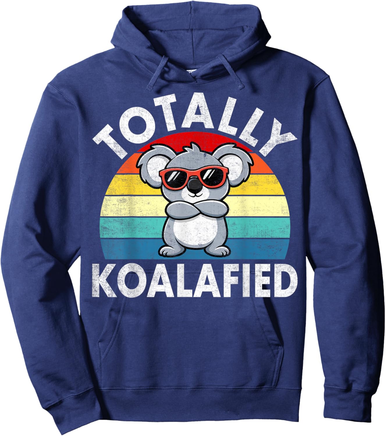Totally Koalafied Funny Koala Lover Pun Hoodie - Hoodie | Navy