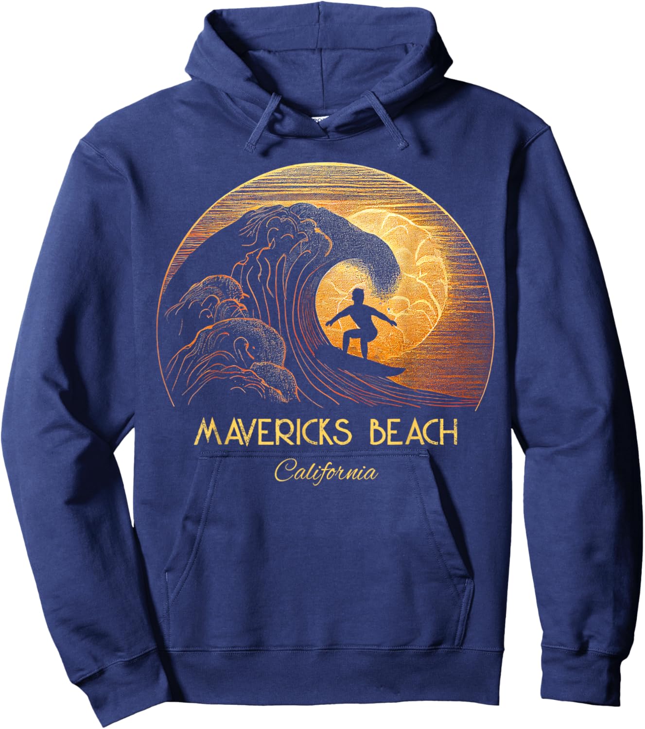 Mavericks Beach California Hoodie - Hoodie | Navy