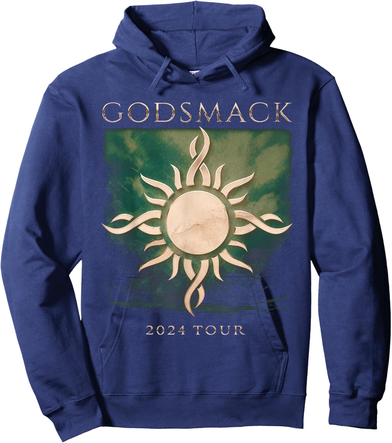 Godsmack Mountains In Green Hoodie - Hoodie | Navy