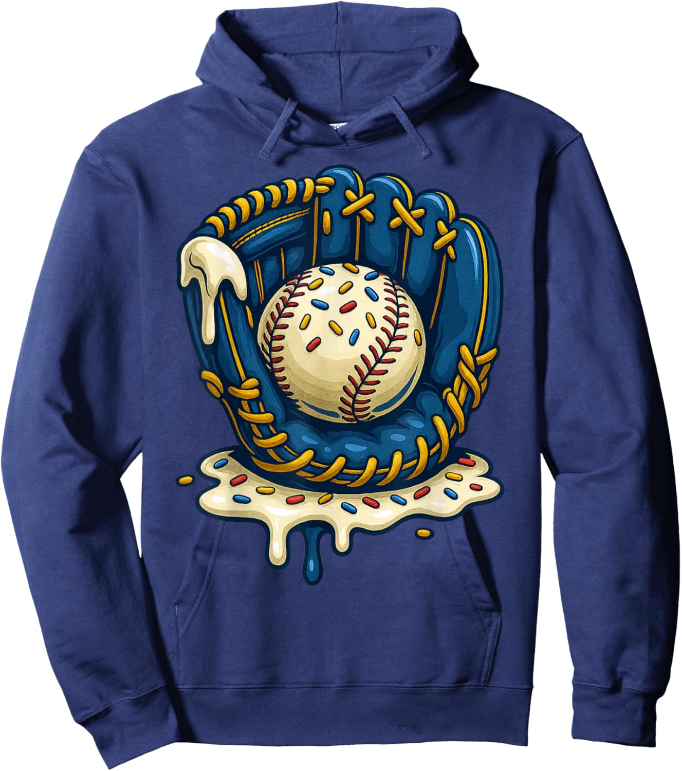 Baseball Drip Team for Boys Ice Cream Cool Hoodie - Hoodie | Navy