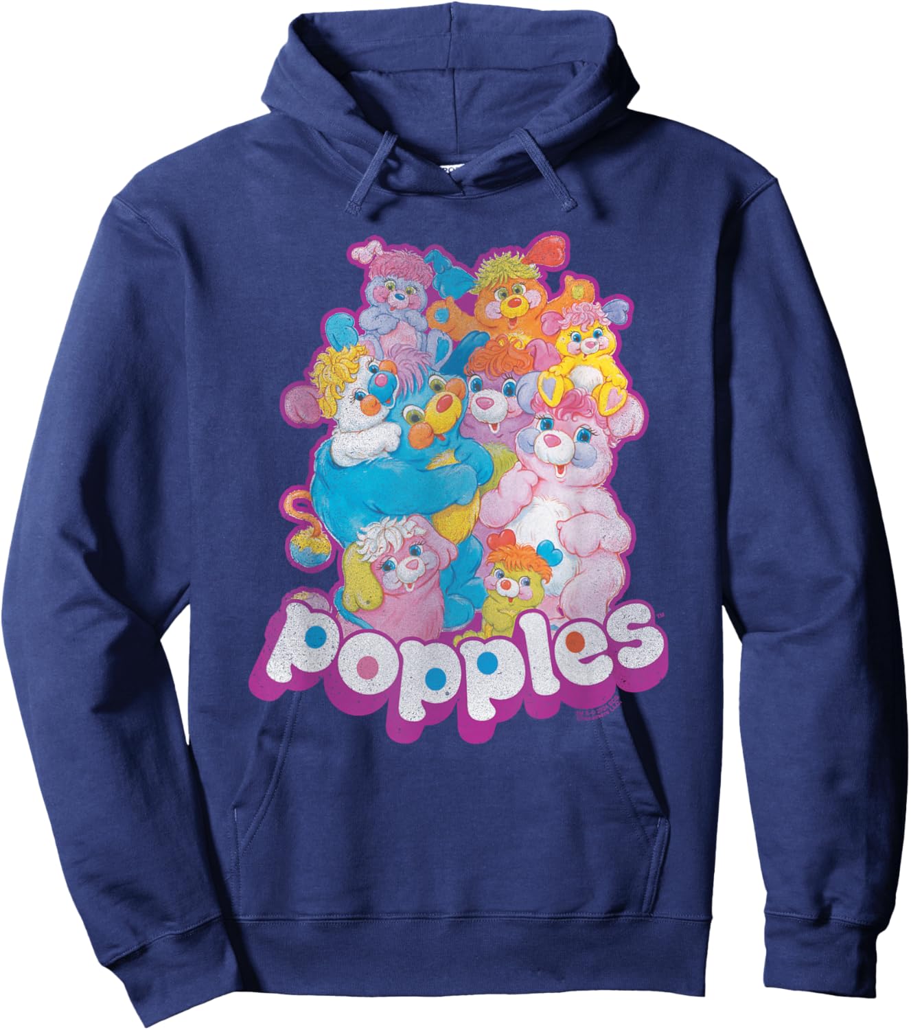 Popples Group Shot , Black, S Hoodie - Hoodie | Navy