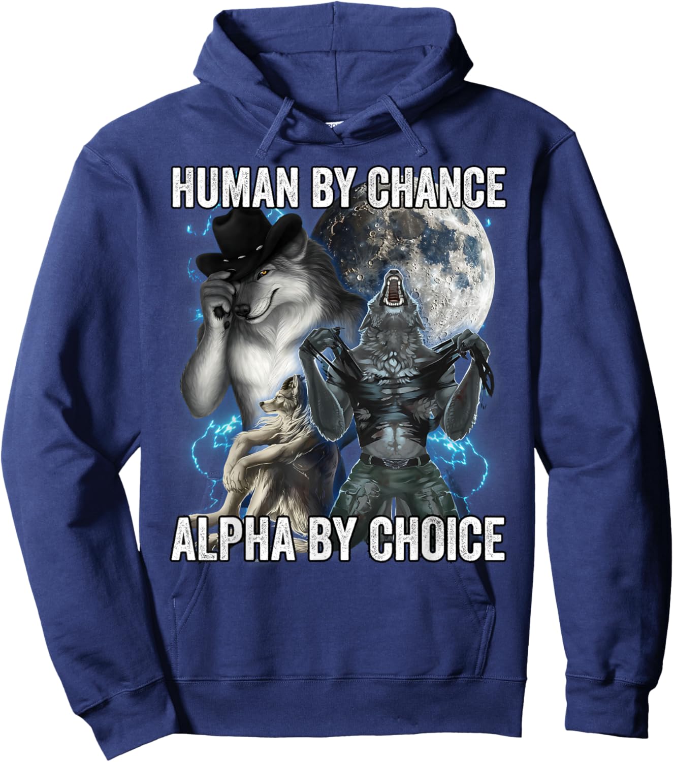 Human By Chance Alpha By Choice Hoodie - Hoodie | Navy