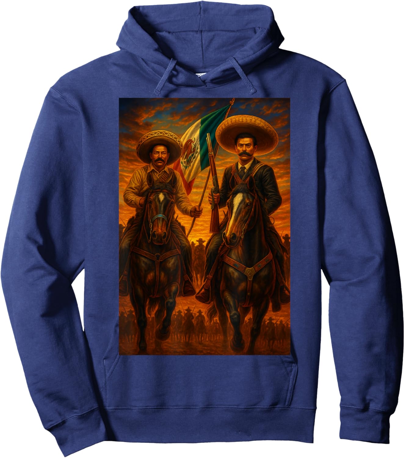 Zapata Villa CABALLOS Sunset Hoodie - Hoodie | Navy