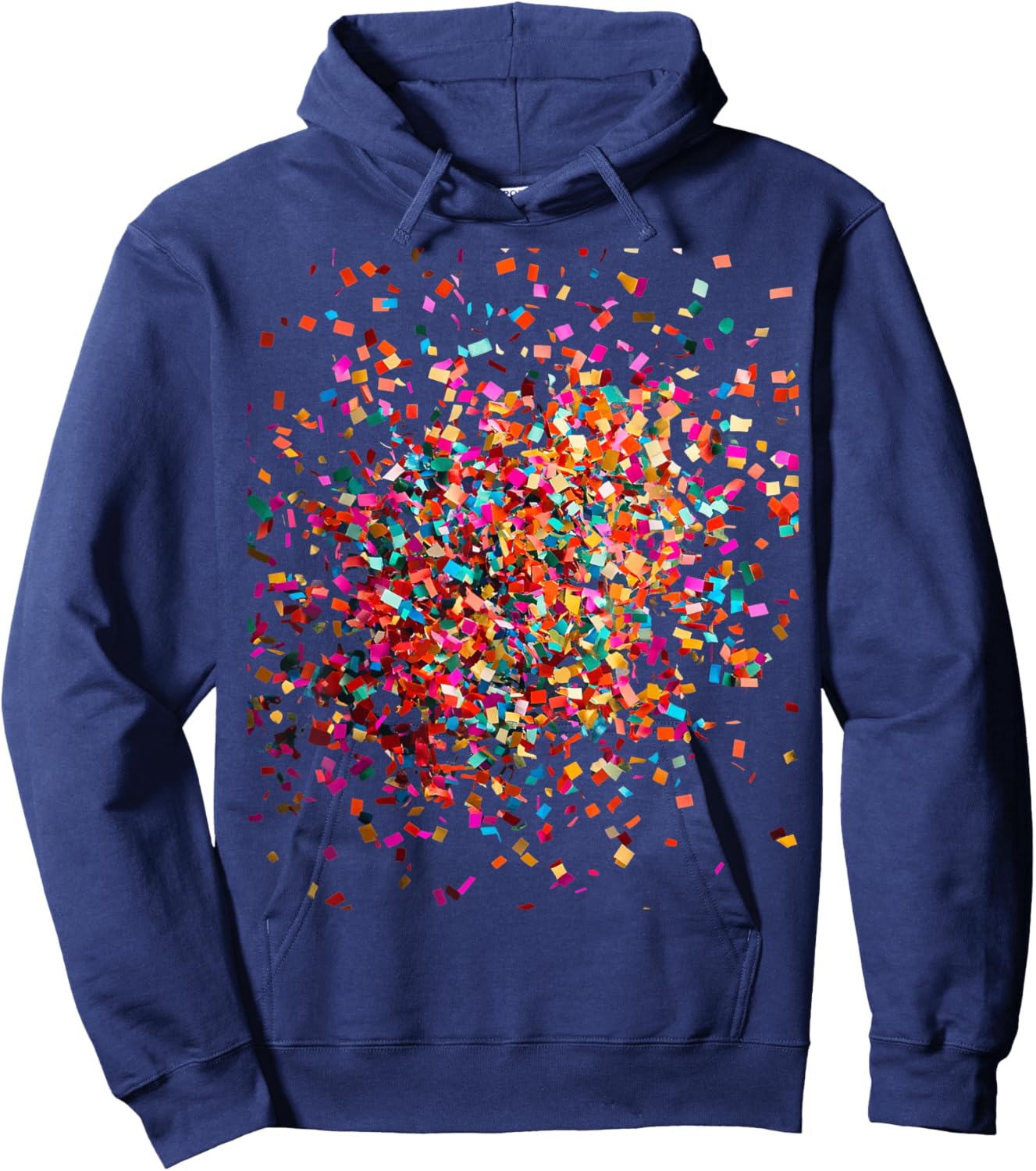 Confetti Explosion Celebration Pattern Hoodie - Hoodie | Navy