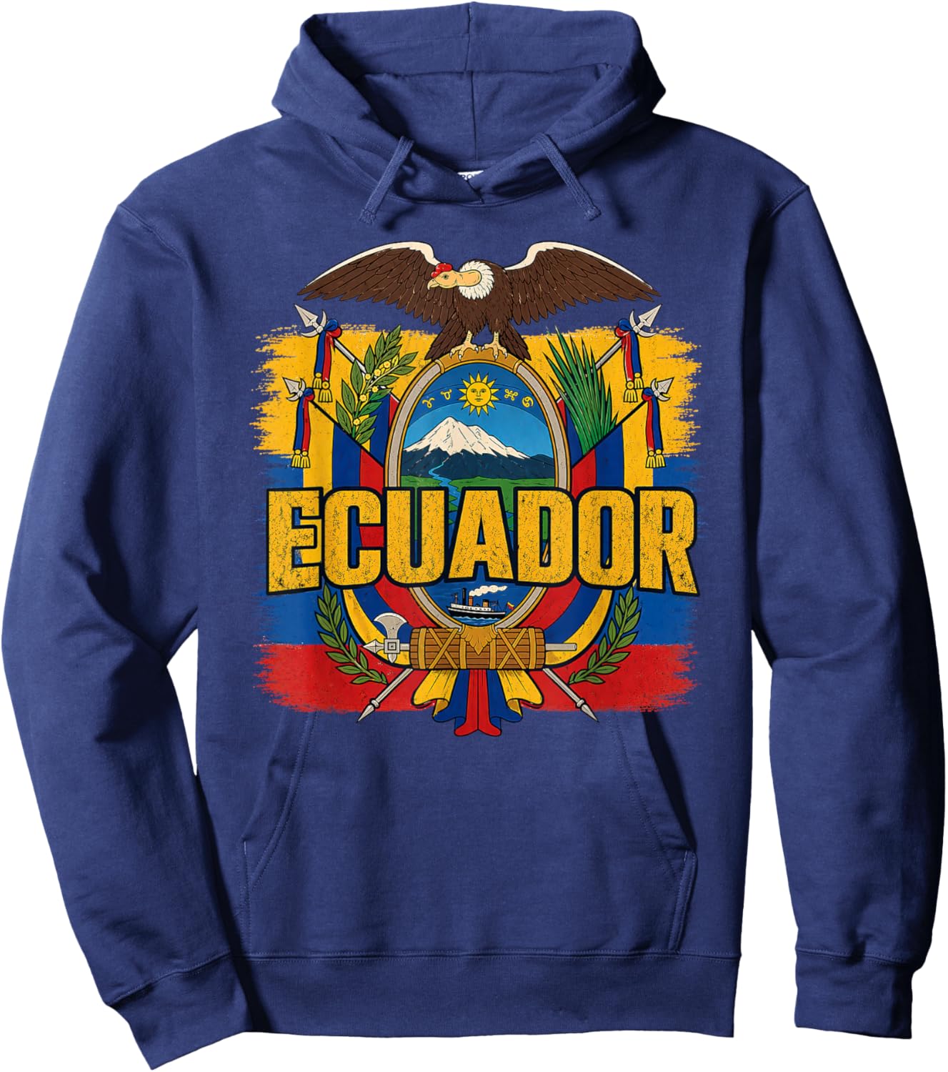 Ecuadorian Flag Top Women Kids Hoodie - Hoodie | Navy