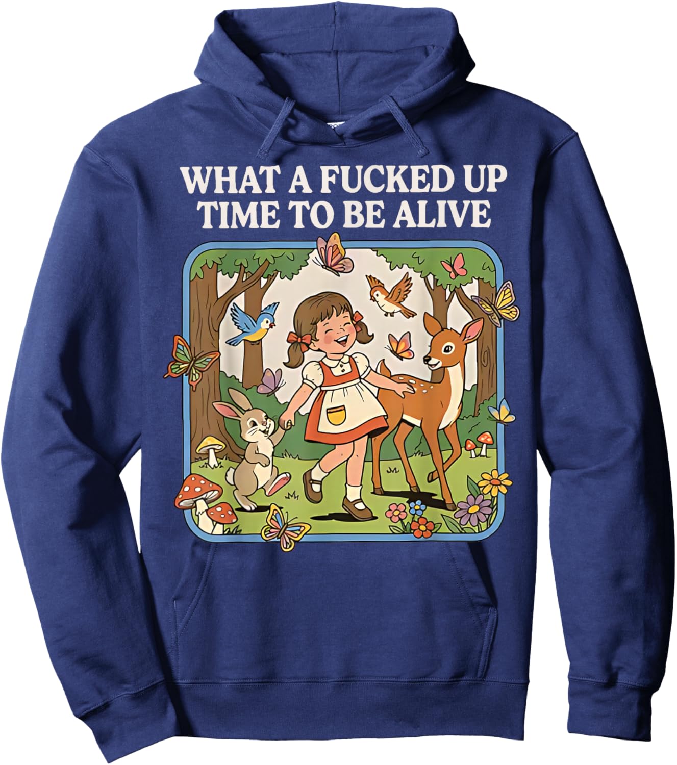 T-Shirt Hoodie - Hoodie | Navy