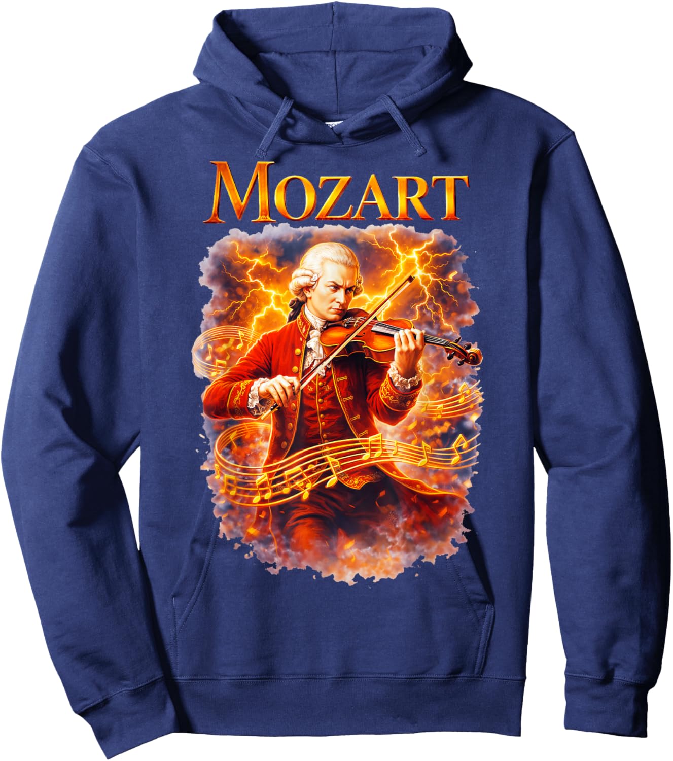 Wolfgang Amadeus Mozart Composer Hoodie - Hoodie | Navy