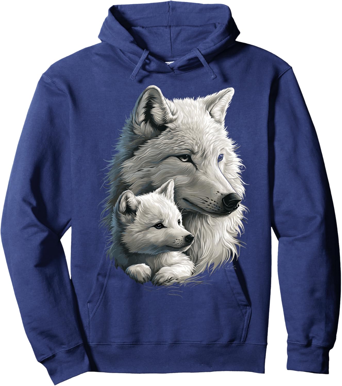 Wolf and Cub Men Wolf Lovers Women Wolf Hoodie - Hoodie | Navy