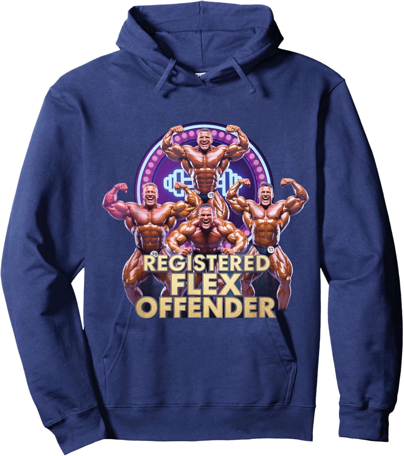 Meme Bodybuilder Adult Hoodie - Hoodie | Navy