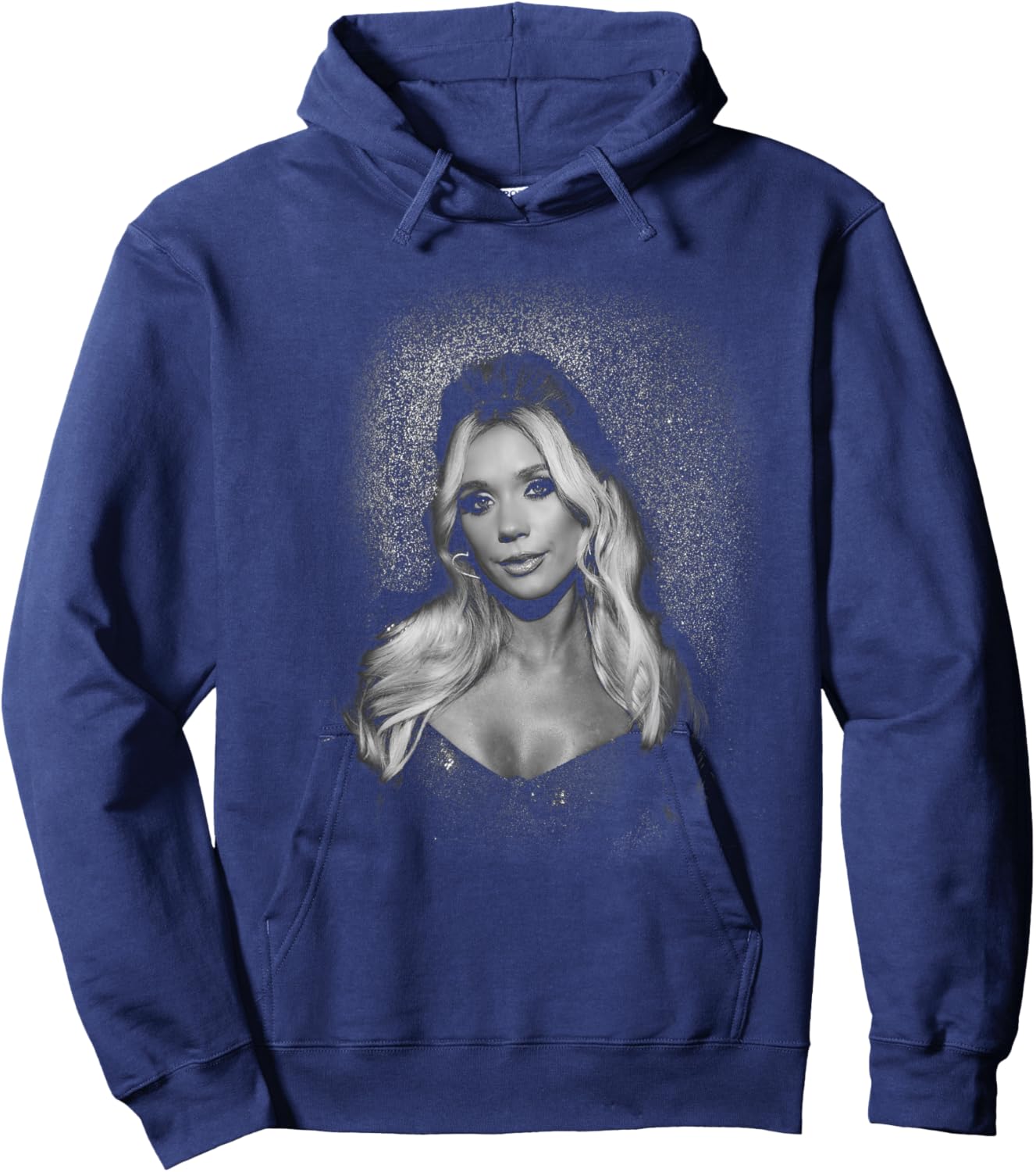 Megan Moroney Am I Okay B&W Portrait Hoodie - Hoodie | Navy