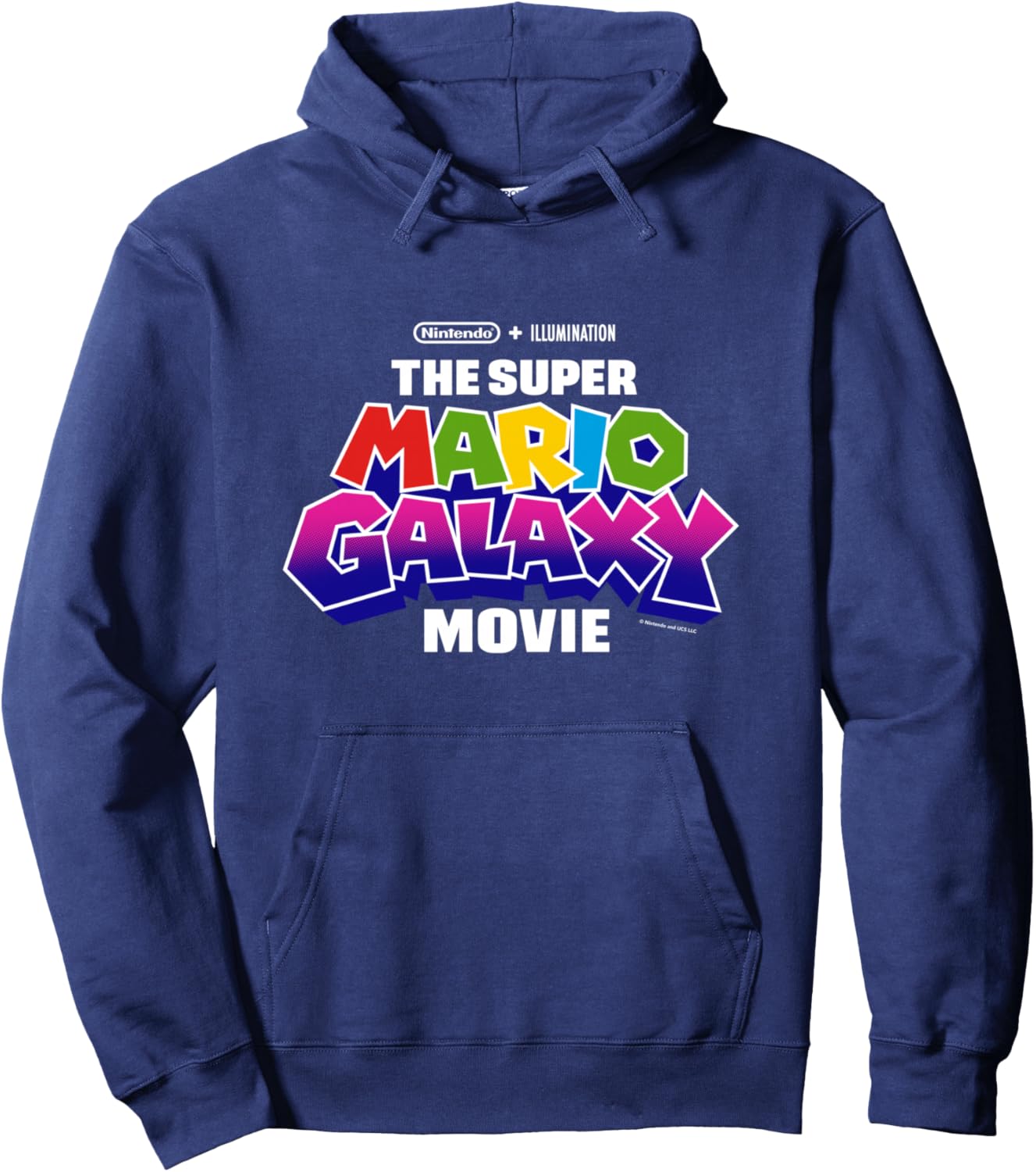 The Super Mario Galaxy Movie Logo Manche Longue Hoodie - Hoodie | Navy
